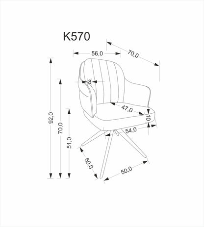 Krzesło K570 beżowe/obrotowe