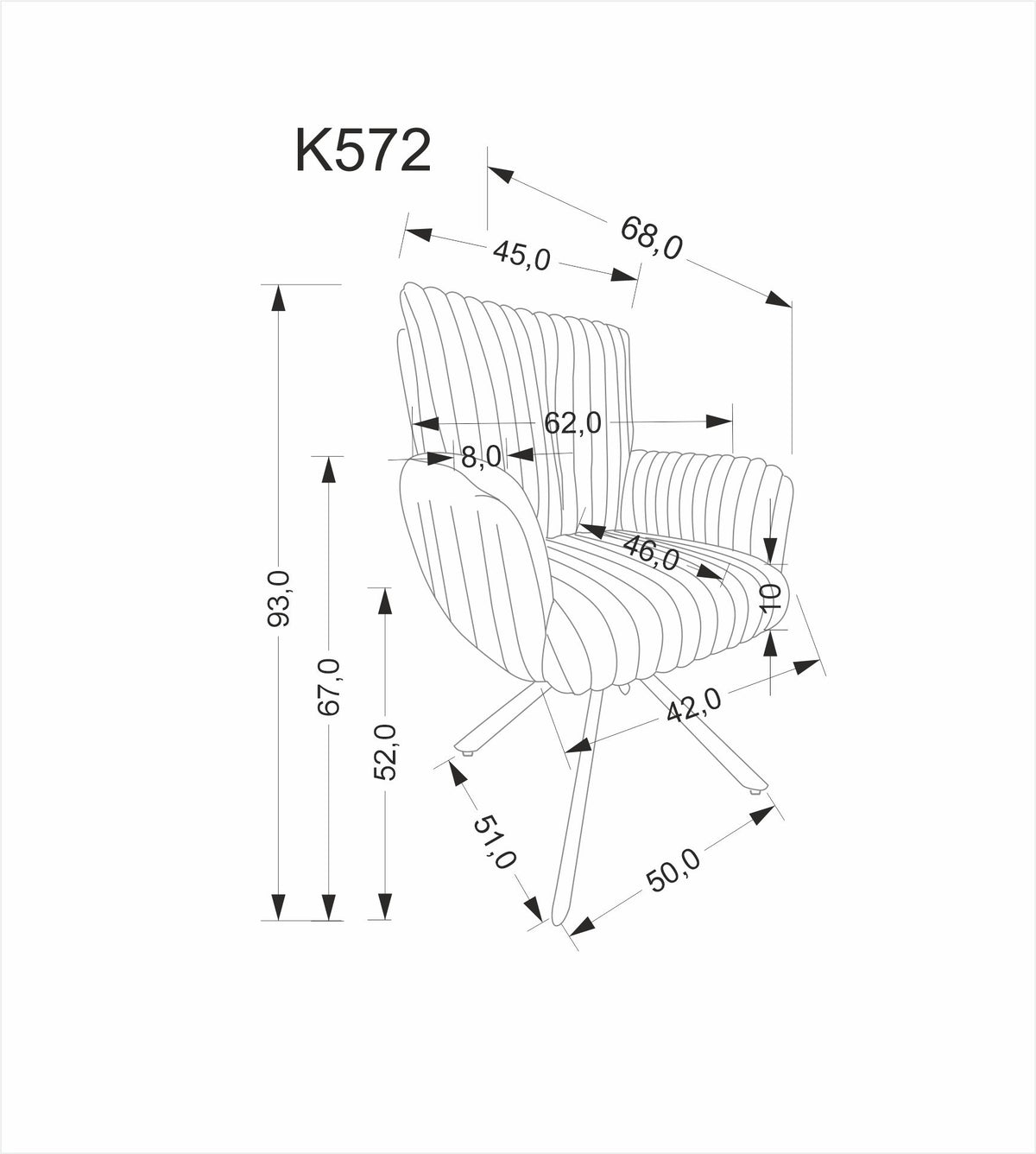 Krzesło K572 kremowe/obrotowe