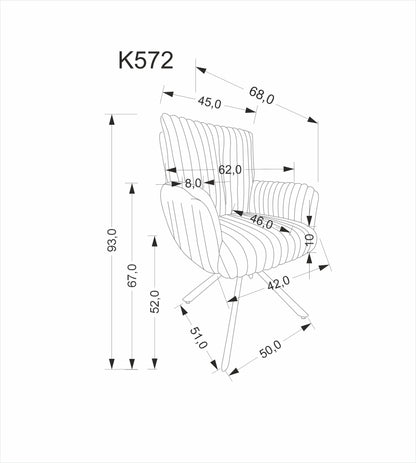 Krzesło K572 popiel/obrotowe