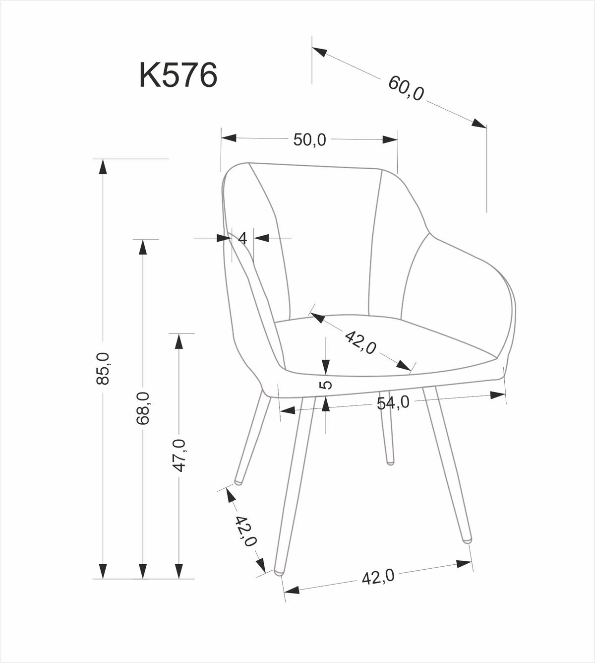 Krzesło K576 beżowe/obrotowe