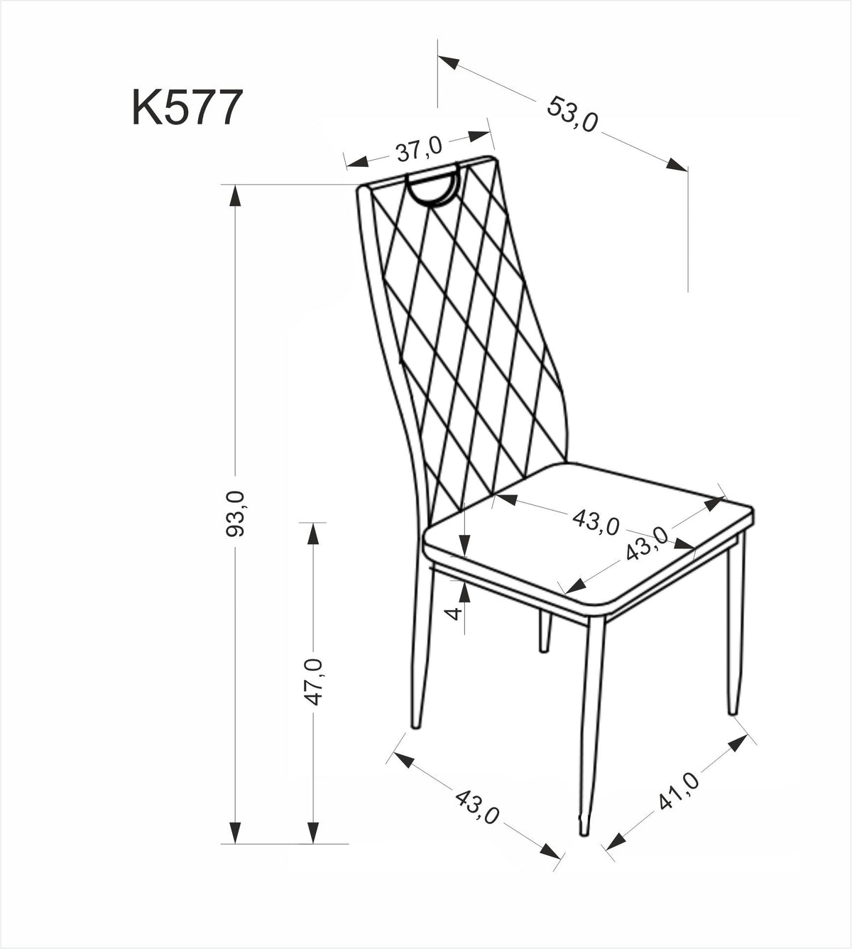Krzesło K577 popiel/metalowe