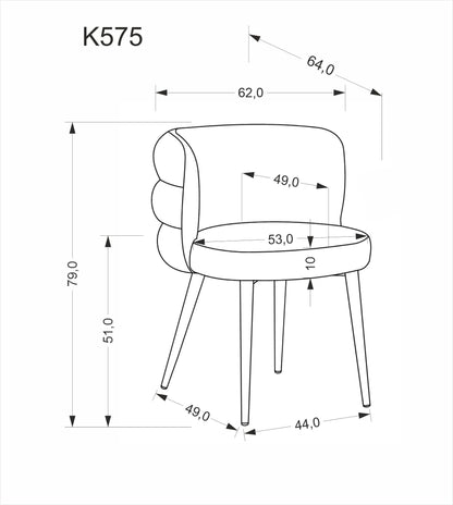 Krzesło K575 beżowe/metalowe