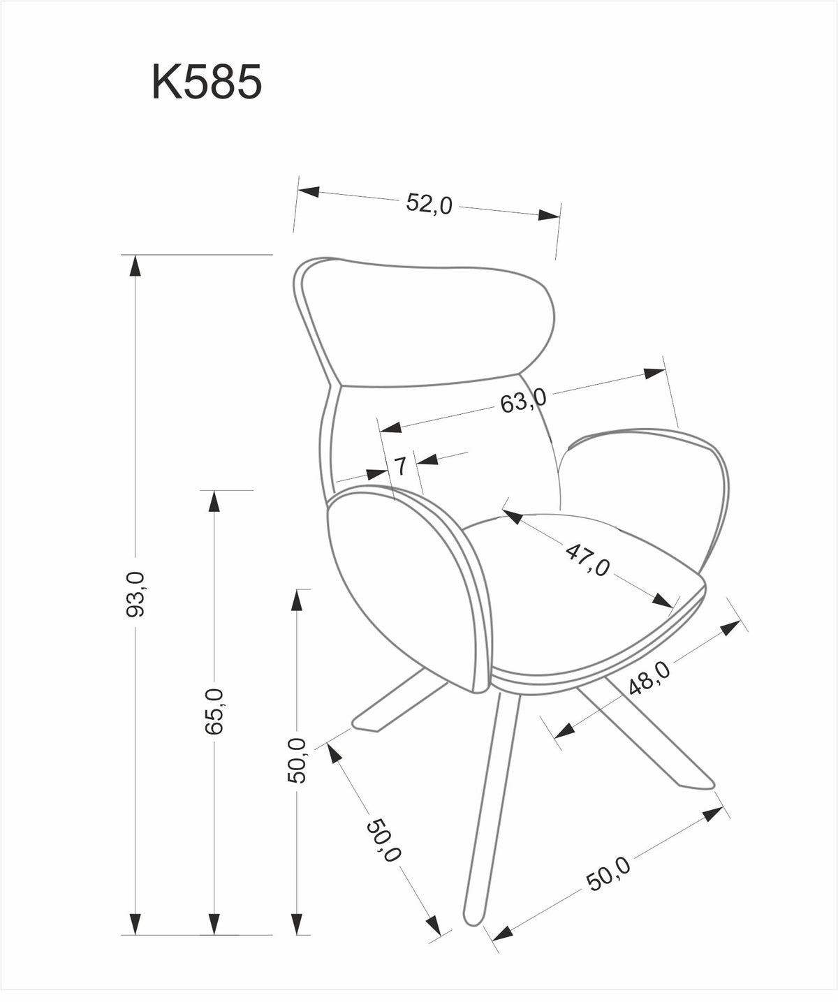 Krzesło K585 beżowe/obrotowe