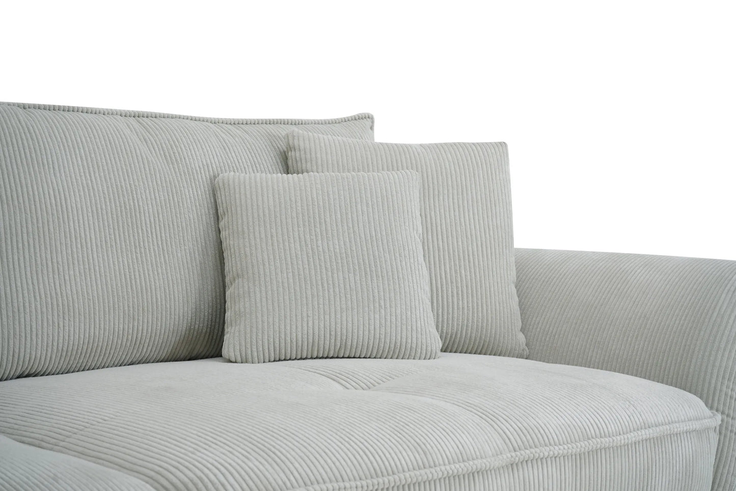 Sofa Fluffy szarości sztruks Poso