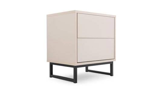 Szafka nocna Genua beż piaskowy metalowy stelaż