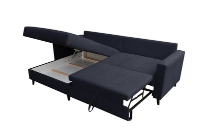 Narożnik PESARO z funkcją spania ciemny popiel Crown 15 Uniwersalny