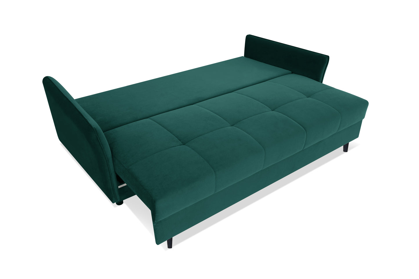 Sofa Tiano rozkładana zielona velvet