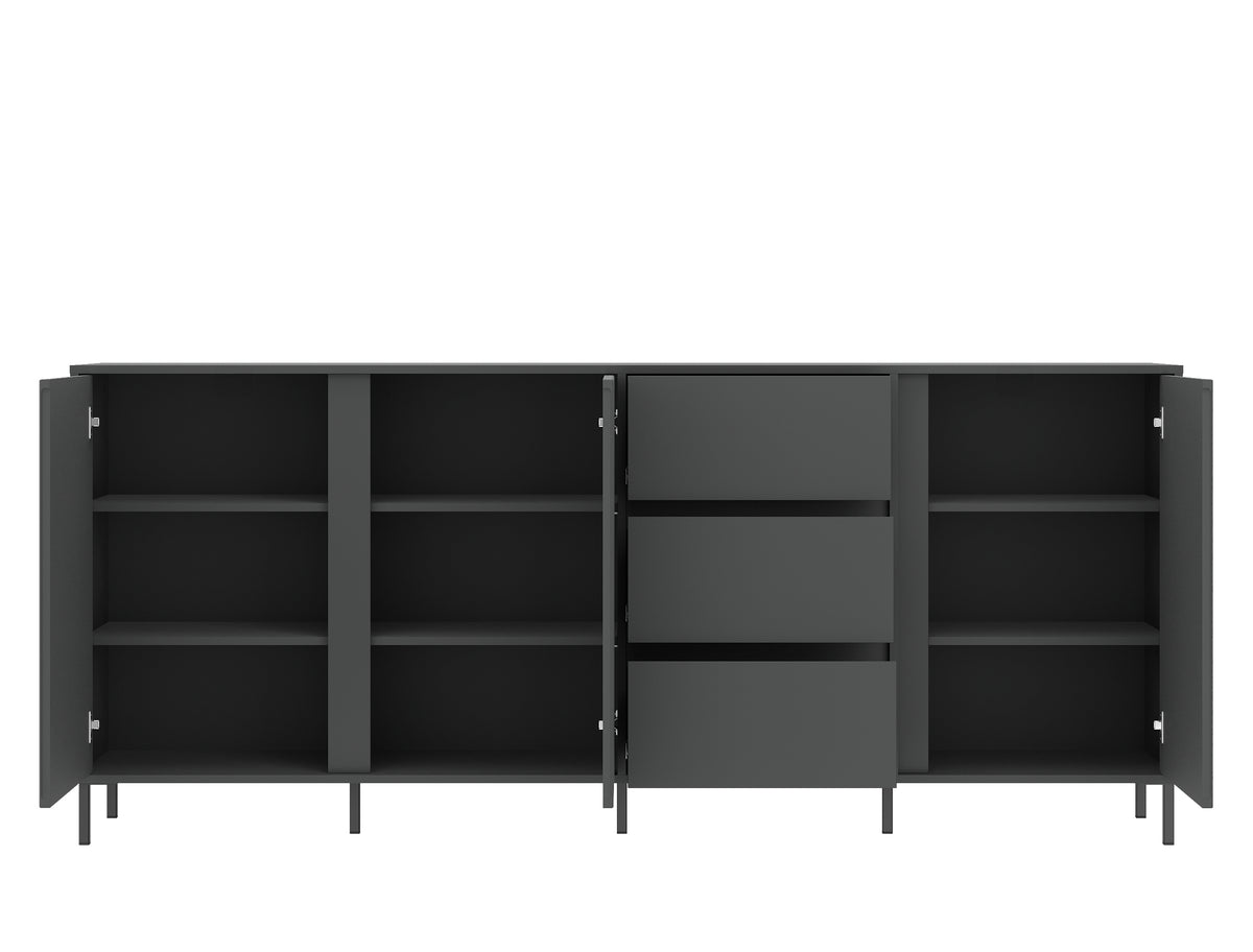 Komoda AVENALE 3-szuflady, antracyt