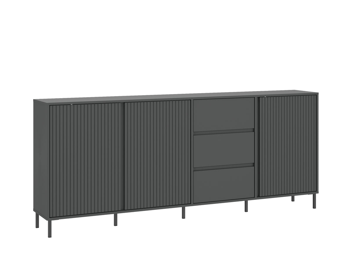 Komoda AVENALE 3-szuflady, antracyt