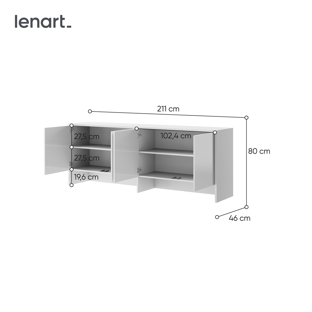 BED CONCEPT BC-10 nadstawka do BC-05 - biały połysk