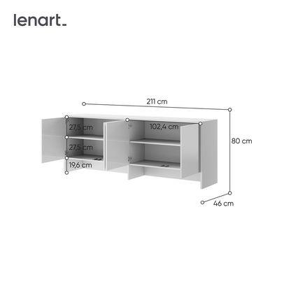 BED CONCEPT BC-10 nadstawka do BC-05 - biały połysk