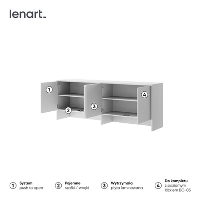 BED CONCEPT BC-10 nadstawka do BC-05 - biały