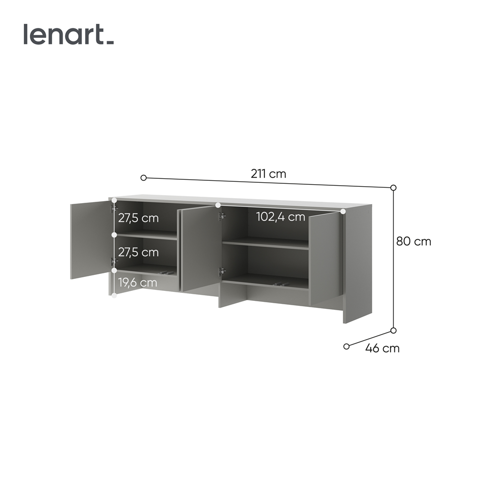 BED CONCEPT BC-10 nadstawka do BC-05 - szary