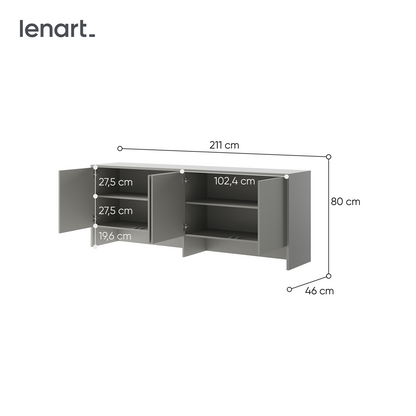BED CONCEPT BC-10 nadstawka do BC-05 - szary