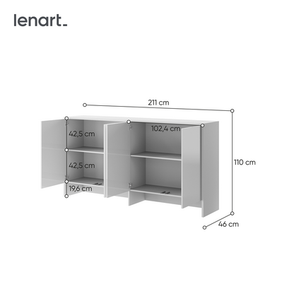 BED CONCEPT BC-11 nadstawka do BC-06 - biały połysk