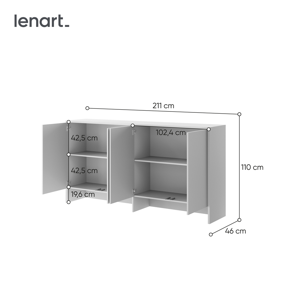 BED CONCEPT BC-11 nadstawka do BC-06 - biały