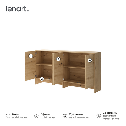 BED CONCEPT BC-11 nadstawka do BC-06 - dąb artisan