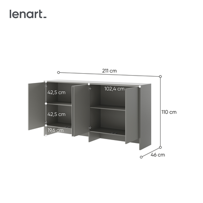 BED CONCEPT BC-11 nadstawka do BC-06 - szary
