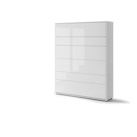 BED CONCEPT BC-12p - półkotapczan pionowy 160 - biały połysk