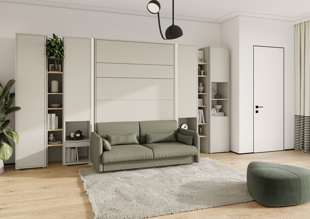 BED CONCEPT BC-12 - półkotapczan pionowy 160 - kaszmir