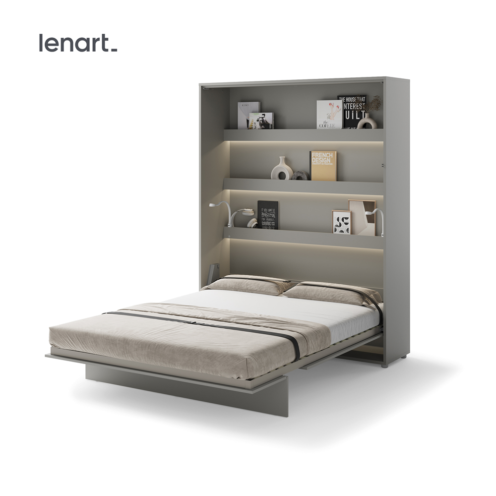 BED CONCEPT BC-12 - półkotapczan pionowy 160 - szary