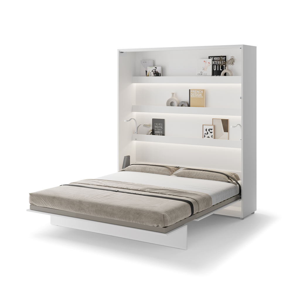 BED CONCEPT BC-13p - półkotapczan pionowy 180 - biały połysk