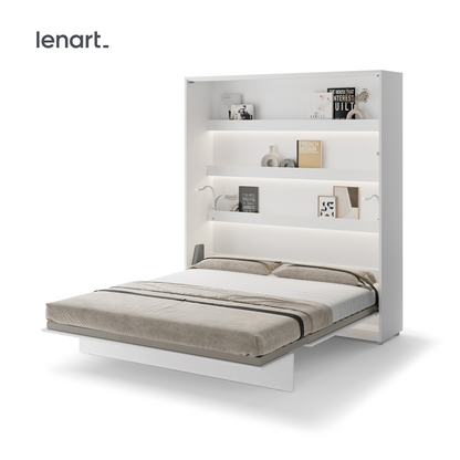 BED CONCEPT BC-13p - półkotapczan pionowy 180 - biały połysk