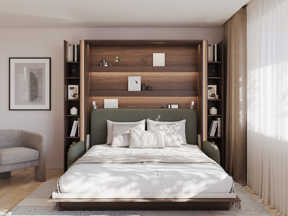 BED CONCEPT BC-13 - półkotapczan pionowy 180 - dąb dunin