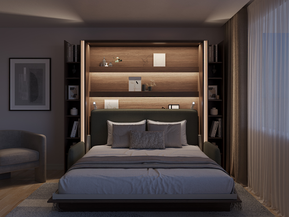 BED CONCEPT BC-13 - półkotapczan pionowy 180 - dąb dunin