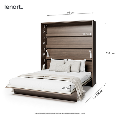 BED CONCEPT BC-13 - półkotapczan pionowy 180 - dąb dunin
