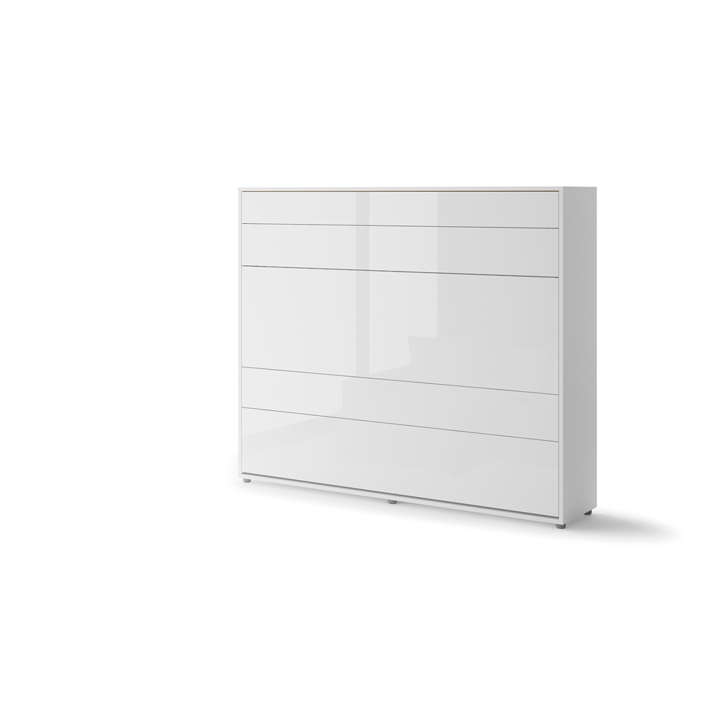 BED CONCEPT BC-14p - półkotapczan poziomy 160 - biały połysk