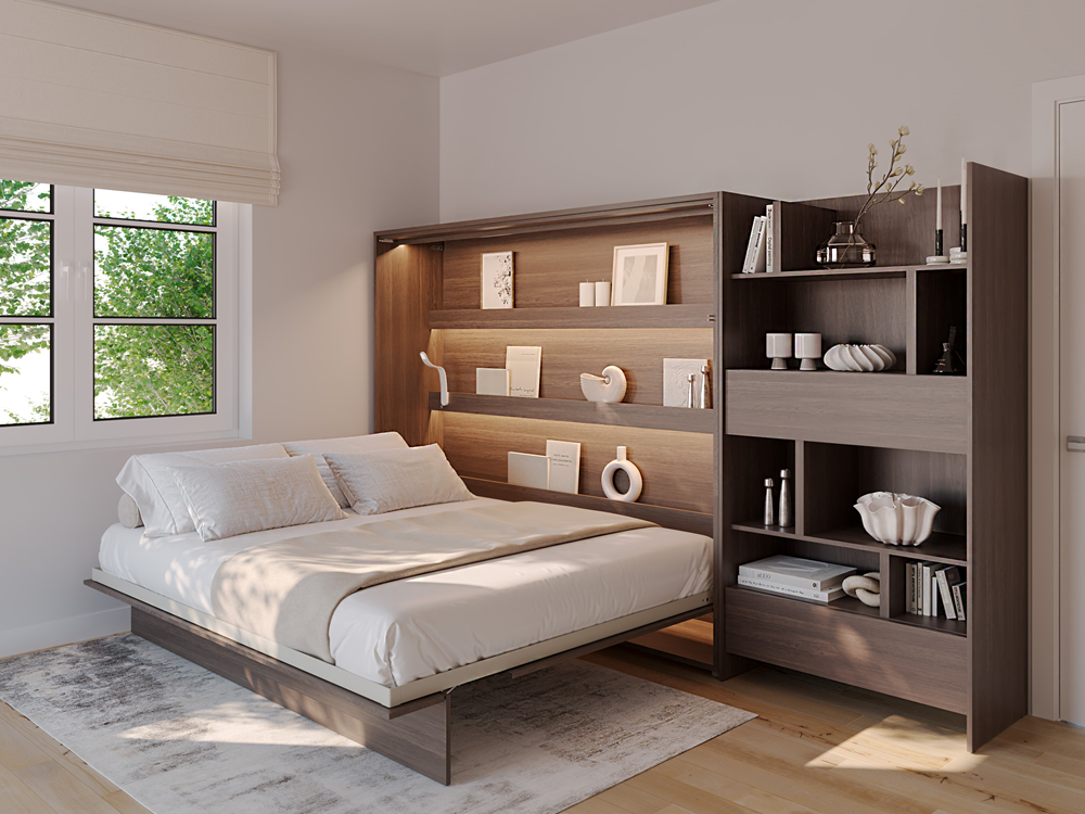 BED CONCEPT BC-14 - półkotapczan poziomy 160 - dąb dunin