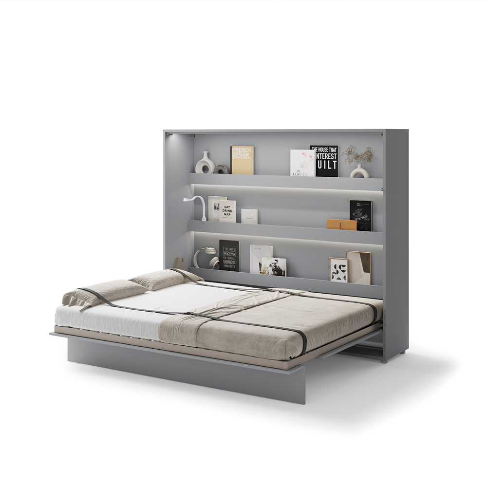 BED CONCEPT BC-14 - półkotapczan poziomy 160 - szary