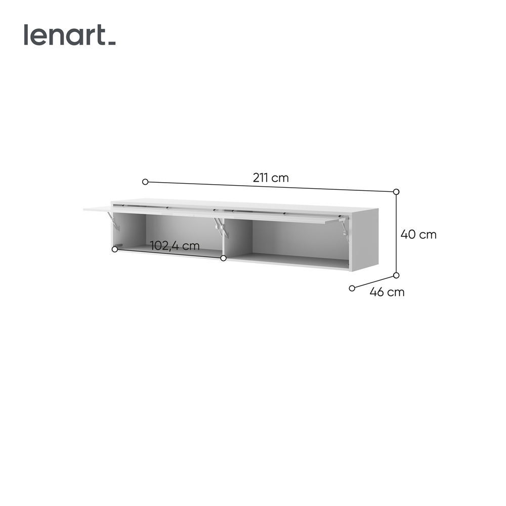 BED CONCEPT BC-15 nadstawka do BC-14 - biały połysk