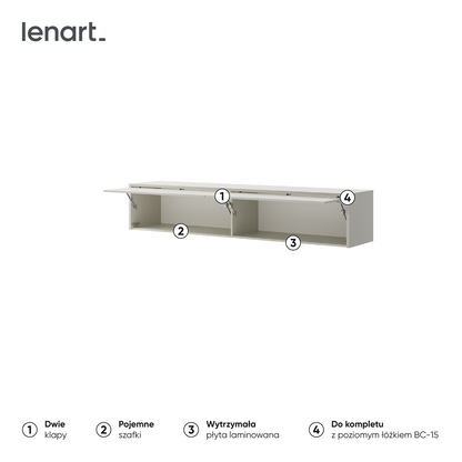 BED CONCEPT BC-15 nadstawka do BC-14 - kaszmir