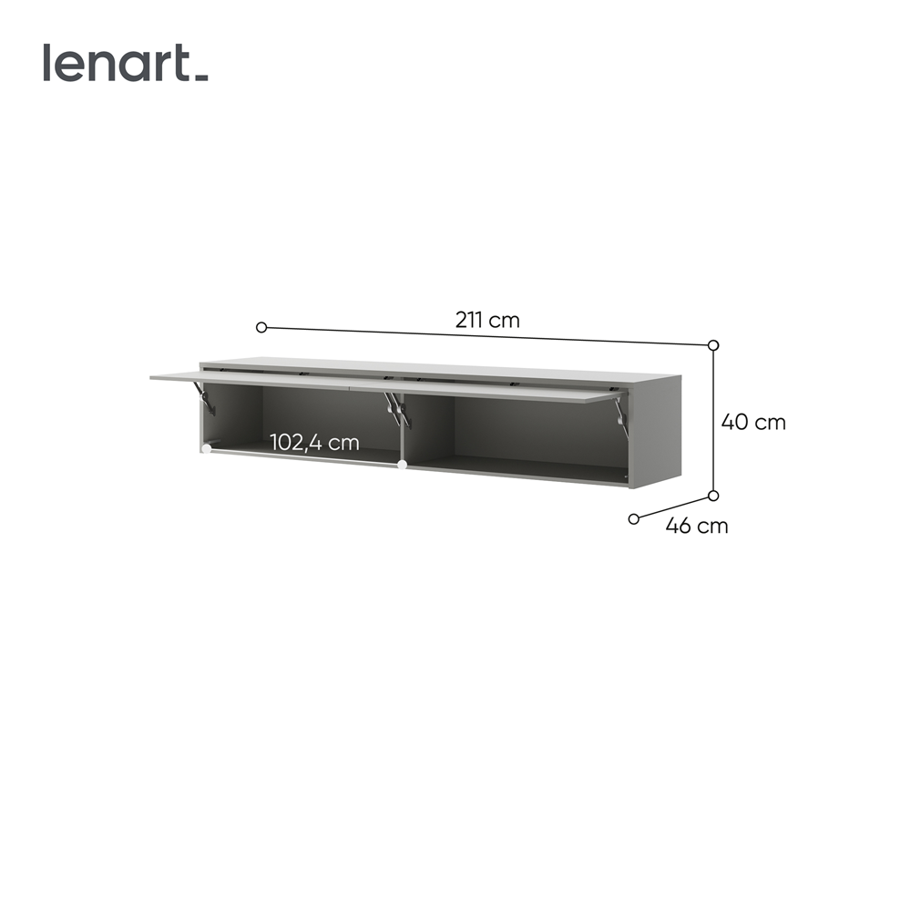 BED CONCEPT BC-15 nadstawka do BC-14 - szary