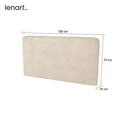 BED CONCEPT BC-16 zagłówek tapicerowany 140 do BC-01-boucle beżowy PIU 03