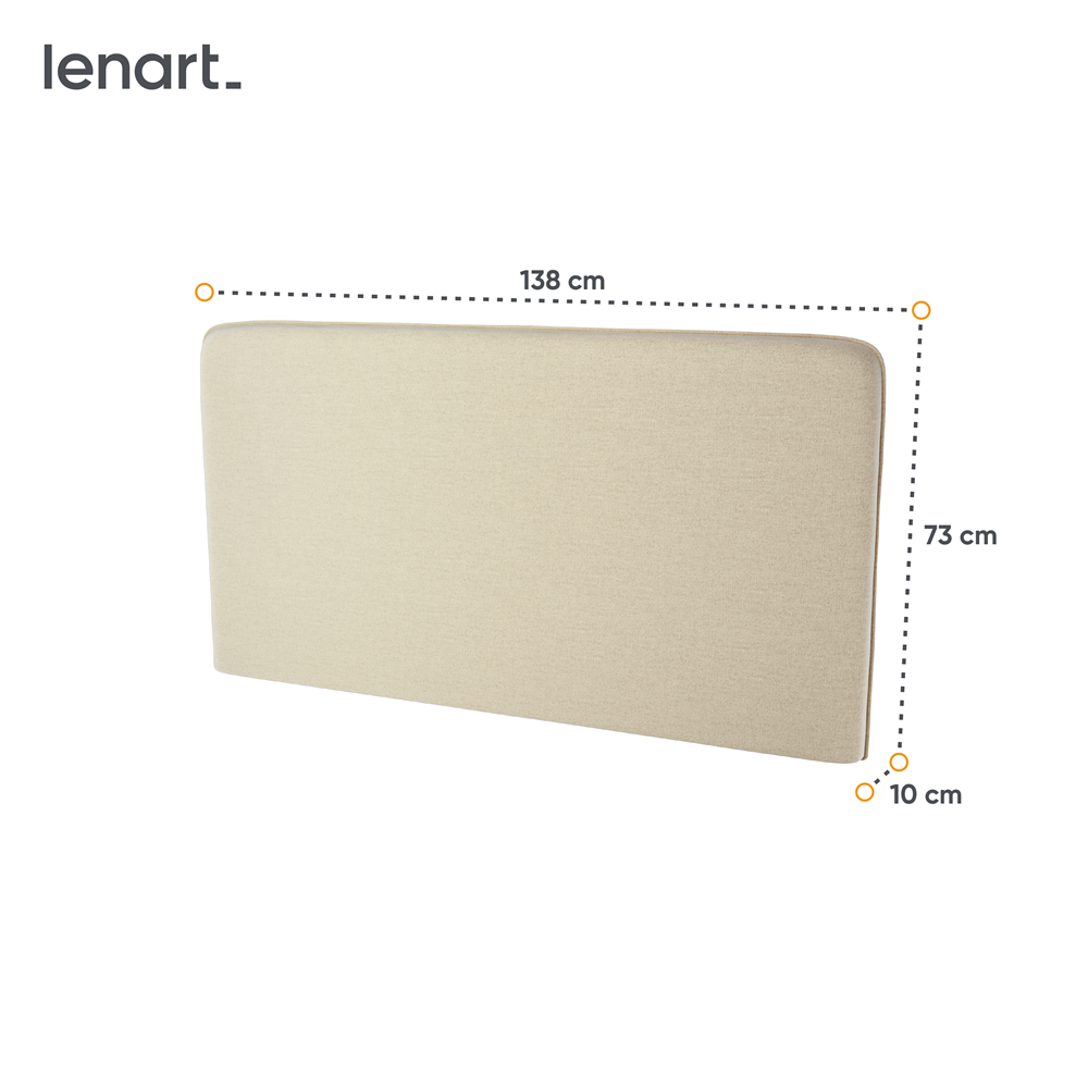 BED CONCEPT BC-16 zagłówek tapicerowany 140 do BC-01-beżowy ART 82610