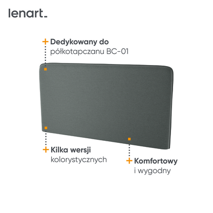 BED CONCEPT BC-16 zagłówek tapicerowany 140 do BC-01-grafit ART 82630
