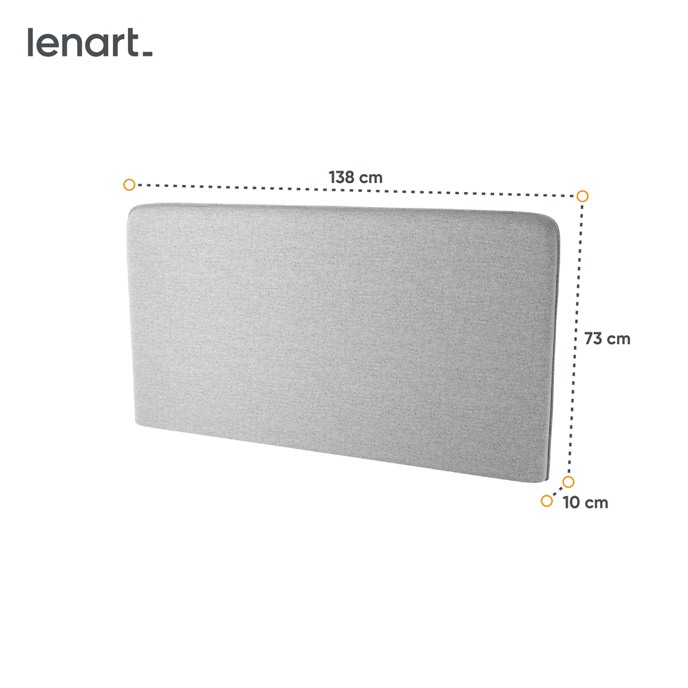 BED CONCEPT BC-16 zagłówek tapicerowany 140 do BC-01-szary ART 82626