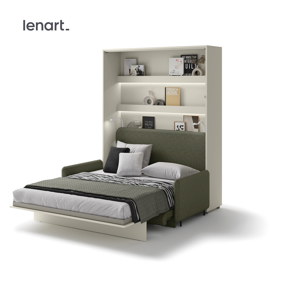 BED CONCEPT BC-16 zagłówek tapicerowany 140 do BC-01-zielony LUKKA 38