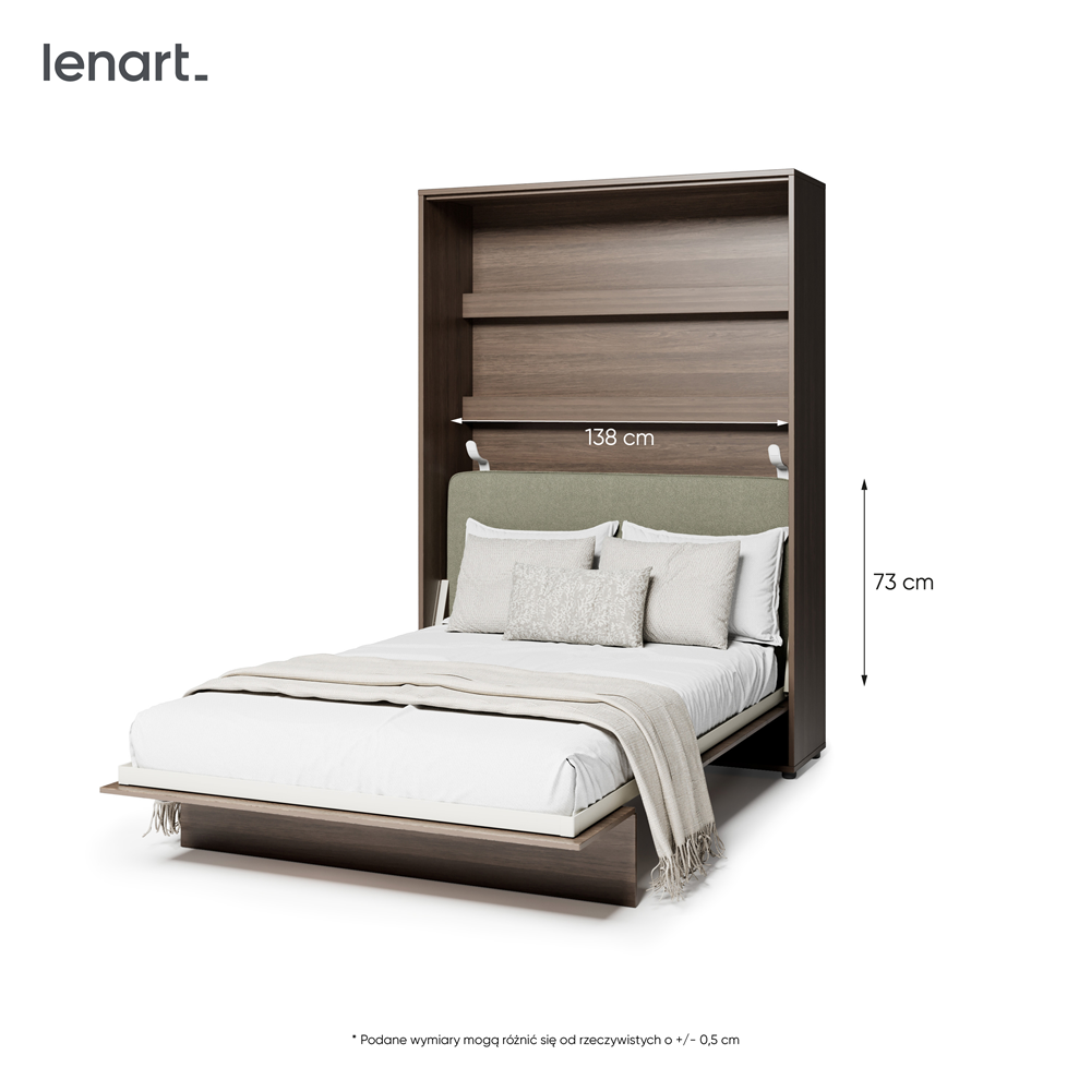 BED CONCEPT BC-16 zagłówek tapicerowany 140 do BC-01-zielony LUKKA 38