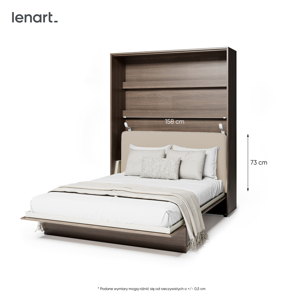 BED CONCEPT BC-17 zagłówek tapicerowany 160 do BC-12 - boucle beżowy PIU 03