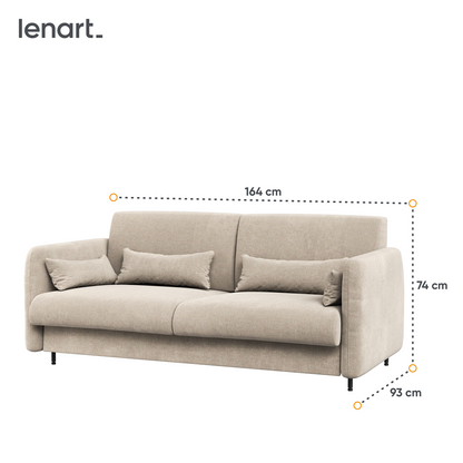 BED CONCEPT BC-18 - Sofa 140 do BC-01 - beżowy ART 82610 / front szary
