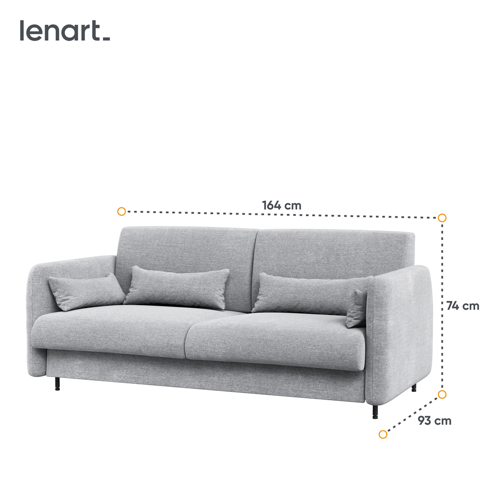 BED CONCEPT BC-18 - Sofa 140 do BC-01 - szary ART 82626 / front szary