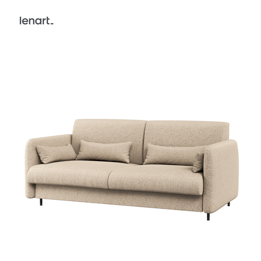 BED CONCEPT BC-18 - Sofa 140 do BC-01 - beżowy ART 82610 / front szary