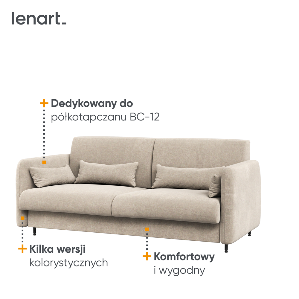 BED CONCEPT BC-19 - Sofa 160 do BC-12 - beżowy ART 82610