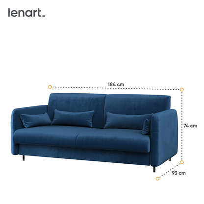 BED CONCEPT BC-19 - Sofa 160 do BC-12 - granat SOLO 263 / front biały