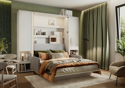 BED CONCEPT BC-19 - Sofa 160 do BC-12 - szary ART 82626 / front biały połysk