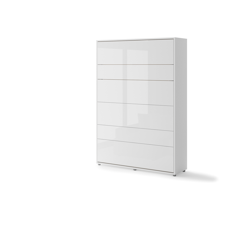 BED CONCEPT BC-01p - półkotapczan pionowy 140 - biały połysk